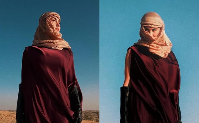 Agnez Mo Pakai Abaya Dan Penutup Kepala Di Dubai, Dengan Gaya Modest