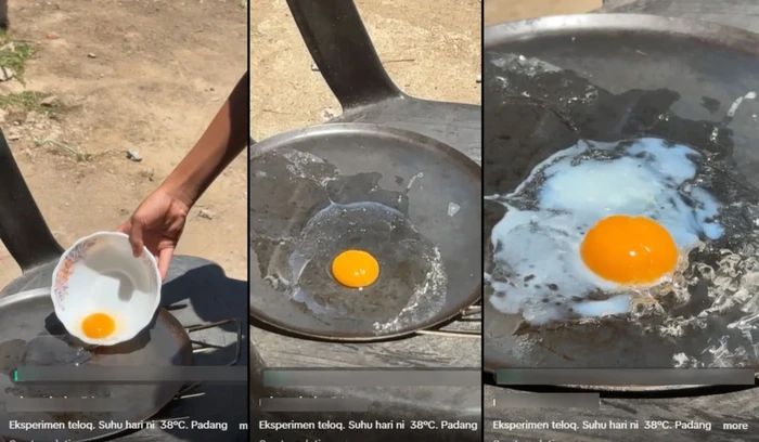 Suhu 38 Derajat C, Pria Ini Bisa Masak Telur Di Bawah Matahari