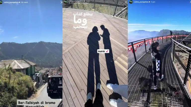 Kehangatan Keluarga Celine Evangelista Saat Liburan Di Bromo